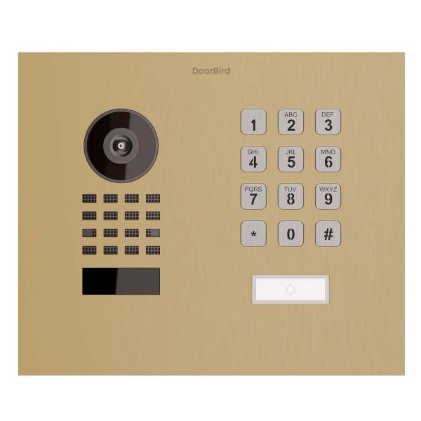 Citofono da incasso Smart-IN WideScope Doorbird D1101KH con Keypad modulo con aspetto ottone