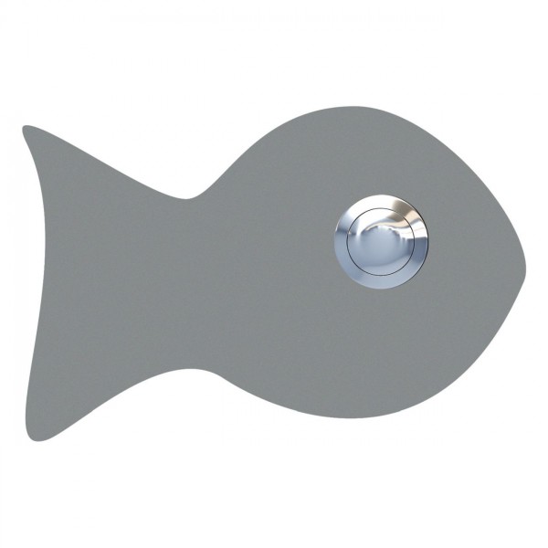 Pulsante campanello Fisch Grigio metallizzato