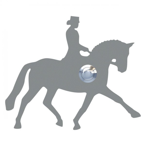 Pulsante campanello Dressurpferd Grigio metallizzato