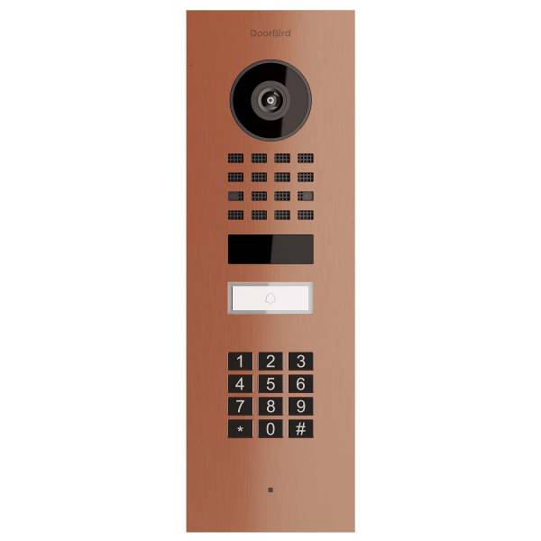 Citofono da incasso Smart-IN Doorbird D1101KV con Keypad modulo con aspetto bronzo