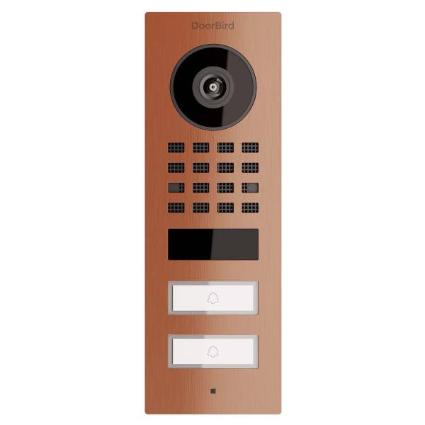 Citofono da superficie Smart-ON for Two Doorbird D1102V in aspetto bronzo