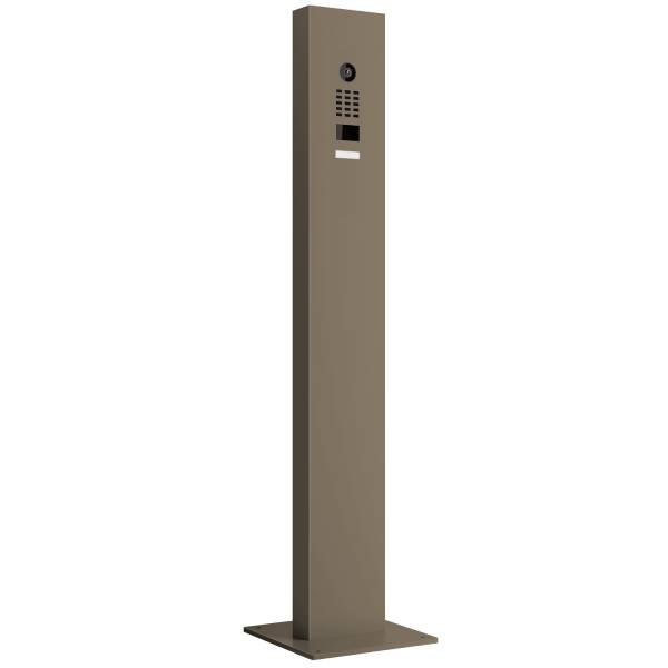 Citofono con supporto incluso piastra di base Smart Doorbird D1101V in Beige-grigio