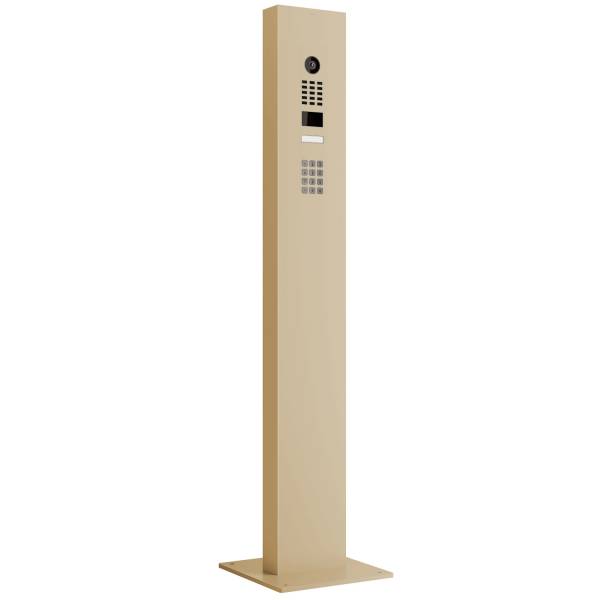 Citofono con supporto + piastra di base Smart Doorbird D1101KV con modulo tastiera Beige