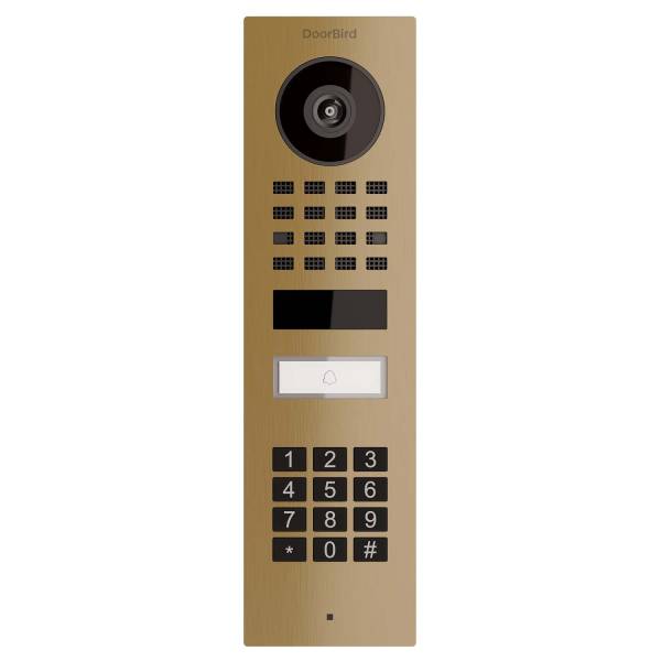 Citofono da superficie Smart-ON Doorbird D1101KV con Keypad modulo con aspetto ottone