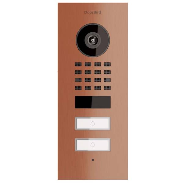 Citofono da incasso Smart-IN for Two Doorbird D1102V in aspetto bronzo