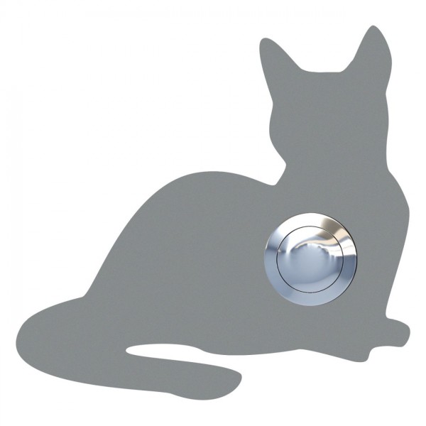 Pulsante campanello Katze ''Kitty'' Grigio metallizzato
