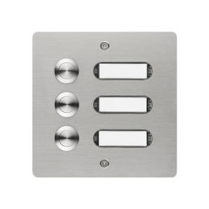 Cartello campanello per 1-6 unità abitative, montaggio ad incasso, Inox