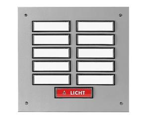 Cartello campanello a doppia fila per 6-12 unità abitative con pulsante illuminato