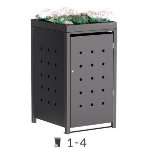 Box copri bidoni Anna con tetto vegetale - 120 litri