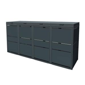 Box copri bidoni Oskar quadruplo  - 120 litri